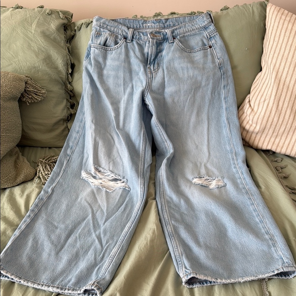 Old Navy Blue Flare Wide Leg Jeans